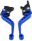 TKSE Motorrad-Bremshebel, 1 Paar CNC-Aluminium-Motorrad-Kupplungs-Trommelbremshebelgriff(Blau)