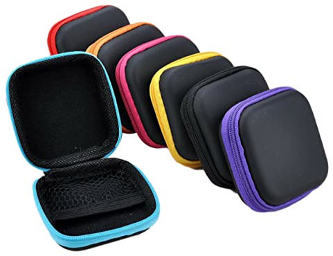 Mikikit Portable Eva Headphones Storage Box - Travel Carrying Case for Earphones, Earbuds, Usb Cable