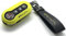 Nordecco Coque brillante pour clé de voiture compatible avec Fiat 500C 500-500L Abarth Grande Punto Brava Panda Stilo Linea (porte-clés noir-jaune, jaune)