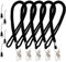 5 Piezas Cordón de Cuello, 45CM Cordones de la Tarjeta a Granel, Correa para Llaves de Cuello con Ganchos Giratorios, Lanyard Llaves Nylon Mujeres Hombres para Tarjetas de Identificación(Negro)