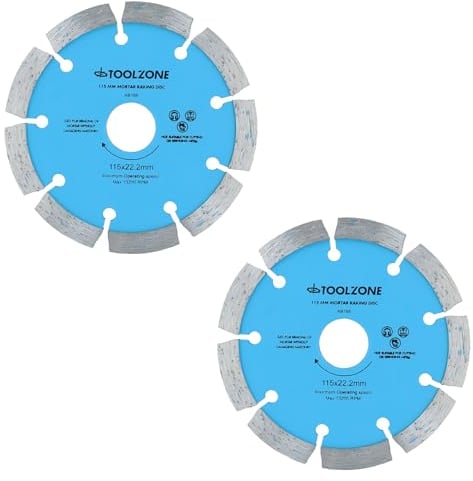 115mm x 8mm Mortar Raking Diamond Pointing Disc Blade Masonry 4-1/2” 2pk