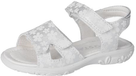 RICOSTA Mädchen Sandalen MONI, Kinder Sommerschuhe, Weite: Mittel, Sandaletten, Klettverschluss, Freizeitschuhe, Bianco (820), 30 EU