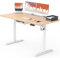 Flamaker Höhenverstellbarer Schreibtisch Ganze Tischplatte 120 x 60 cm Schreibtisch Höhenverstellbar Elektrisch mit Memory-Steuerung und Häkchen und (Beige)