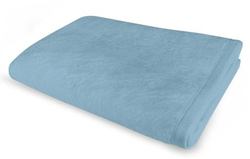 Banzaii 1 Telo Doccia in Morbida Spugna 100 x 150 cm, 100% Cotone di Alta Qualità, Trattamento Super Assorbenza - Acquamarina