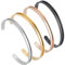 UNICRAFTALE 4 pièces 4 couleurs en Forme de C Bracelets de Manchette Vierges Ensembles de Bracelets de Manchette Rainurés Acier Inoxydable Bracelet Vierge Ouvert Bracelet D'Attache de Cheveux