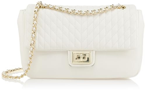 KARL LAGERFELD Damen Agyness Large Shoulder Bag Umhängetasche, Winter Wht Legacy