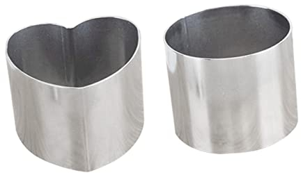 IMIKEYA 2St Kaffeelöffel aus Glas runde Ausstechformen Käse-Mousse-Ring Mousseringe aus Edelstahl Keksform Moussering aus Edelstahl Rostfreier Stahl Schimmel Mousse-Kreis