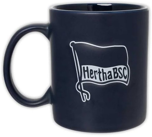 Hertha BSC Berlin Tasse Relief Logo Navy Kaffeetasse Becher HBSCB