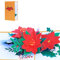Frohe Weihnachten Karten Handgemachte Blumenkarten 3D für Karte Grußkarten für Weihnachten Urlaub Neujahr Geschenk Karten
