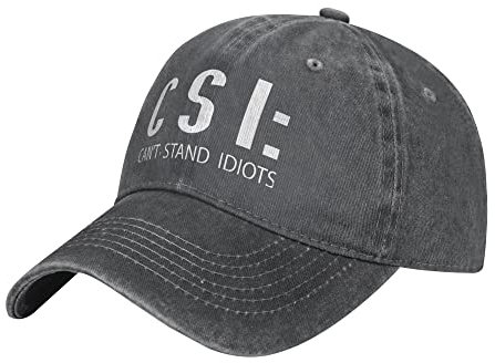 Melbrakin Csi Can't Stand Idiots Unisex-Mütze, verstellbar, modische Mütze, lässige Mütze, LKW-Mütze, Papa-Mütze