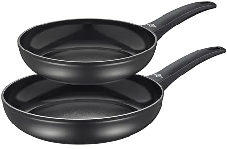 KÜCHENPROFI MONZA Bratpfannen-Set 2-tlg., 24 & 28 cm, PFAS-frei | geschmiedetes Aluminium, Vollflächen-Induktionsboden, ergonomischer Griff, backofenfest bis 180 °C, PFAS-freie Beschichtung