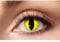 Gelbe Katzenaugen Kontaktlinsen/Monatslinsen - vegane, tierversuchsfreie Motivlinsen ohne Sehstärke - Unisex - Erwachsene - ideal für Halloween, Karneval, Motto- und Horror-Party