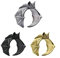 CVFRTT 3-Teilige Fermausringe, Gothic-Ring, Offener Verstellbarer Ring, Unisex, Exotische Tierringdekoration