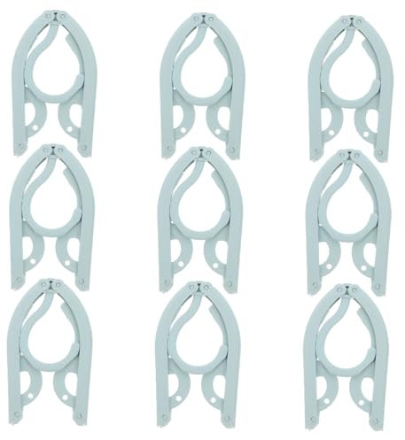 Alipis 9stücke Multifunktionaler Faltbarer Kleiderbügel Für Reisen Zusammenklappbar Für Koffer Aus Pp-Material Rutschfestes Design Für Schrank Und Camping