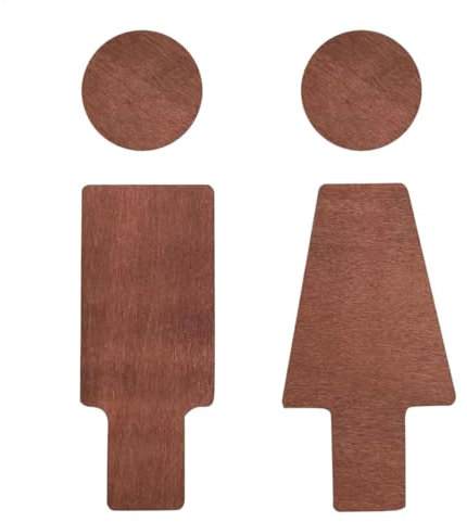 Cartello da bagno per uomini e donne, cartello in legno per WC da bagno, cartello per bagno, cartello per bagno, cartello per bagno, per decorare porte, donne e uomini