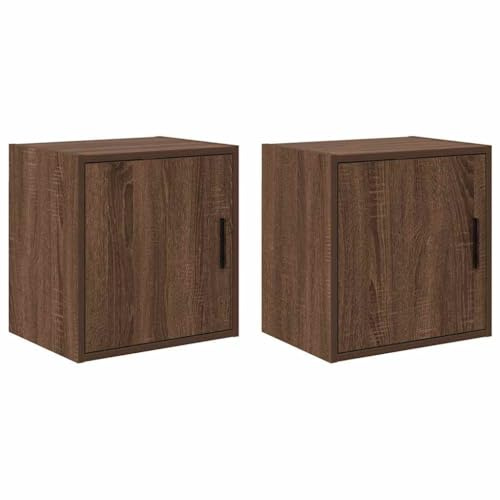 vidaXL Garage Wall Cabinets 2 pcs Brown Oak Engineered Wood