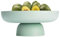 BEAHING Obstschale, runde Fruchtschale, dekorativer Obstschale Halter moderne Obstschale mit Abflusslöchern Gemüse Obstkorb mit abnehmbarer Basis -Plastik -Servierschale für Küche, grün