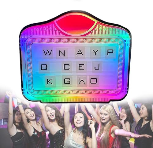 Club Bottle Display,Colorful Letter Billboard,Handheld Handheld Lighted LED Display,Happy Birthday,Replaceable Letter VIP Service,for Club Party Bar