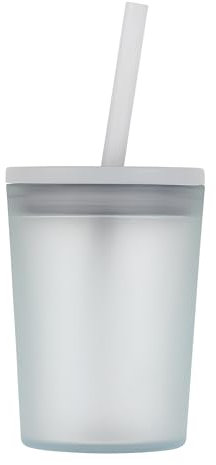 Ecoffee Cup Frio Reusable Cold Drink Cup with Straw – PLA Iced Coffee Tumbler, Melamine Free & Dishwasher Safe – Ideal for Iced Lattes & Frappés - 12oz/350ml