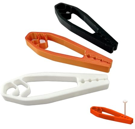3Pcs Nail Holders for Hammering - Portable Nail Pliers for Fingers Safety, Plastic Nail Holders with 3 Dia Holes for Basic Assembling and Woodworking
