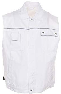 Planam Größe XXL Herren Canvas 320 Weste reinweiß Modell 2162