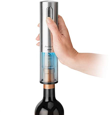 Final Touch Electric Wine Corkscrew with USB-C Charging, Stainless Steel