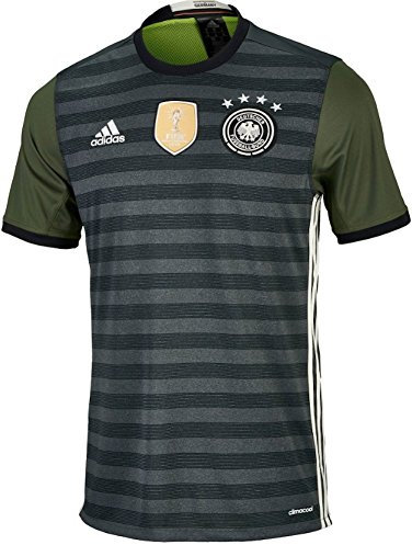 International Soccer Germany Men's Jersey, Small, Dark Grey/White/Green