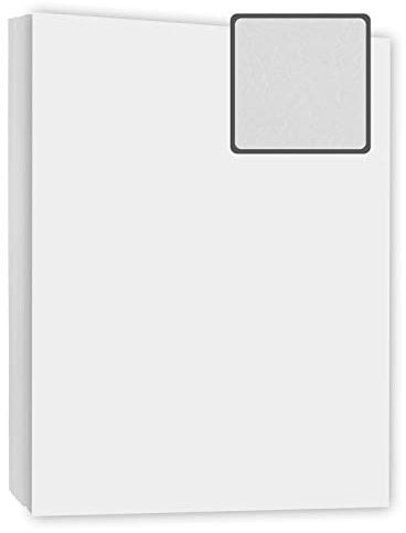 Bindekarton/Deckblatt/Rückblatt, weiß 240 g/m² DIN A4, 100 Stück in Lederstruktur - Einbanddeckel für Bindungen, Umschlagmaterial