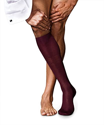 FALKE Herren Kniestrümpfe No. 10 M Kh Baumwolle lang einfarbig 1 Paar, Rot Barolo 8596, 39-40