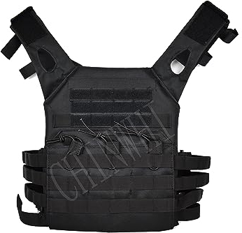 QHIU Taktische Weste Plate Carrier Camouflage Molle Schutz Multifunktions Kampf Militär verstellbares Vest für Airsoft Paintball CS SWAT Wargame Jagd Outdoor Sport, Einheitsgröße