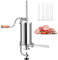 GOPLUS Insaccatrice Manuale Insaccatrice per Salsicce Macchina per Salsiccia in Acciaio Inossidabile Imbuti Insaccatori con 4 tubi di Riempimento