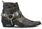 Infinity Leather Stivaletti da Uomo in Pelle Coccodrillo Verde Oliva Stile Motociclista, Cowboy, Ballo Cubano Winklepickers 42