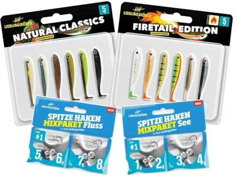 Raubfisch Store - Lieblingsköder - Barsch - Starter-Set 2 - Classics/Firetail