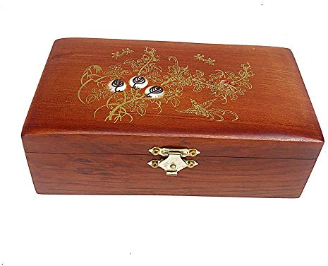 Schmuck-Organizer-Box mit Perlmutt-Muschel-Intarsien, handgefertigte Schmuckschatulle aus Palisander, personalisierte Holz-Andenken-Box, Holzschmuck-Geschenkbox, Schmuck-Geschenk-Aufbewahrungsbox