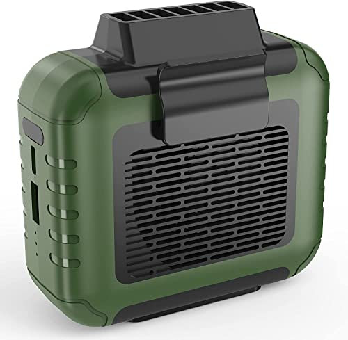 Mini Waist Fan, 6000mAh Rechargeable Portable Waist Clip Fan, Small Battery Operated Belt Fan, Max.24H, 3 Speeds, Personal Body Fan and Power Bank with Lanyard, Belt for Travel Camping Hiking Running