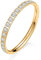 AROWRO 2 mm Damen Titan Ewigkeitsring Zirkonia Verlobungsring Jahrestagsring Ehering für Damen Herren Mädchen Größe 10 Gold