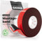GAUDER Montageband (5 m x 19 mm) | Doppelklebeband | Montageklebeband | Spiegelklebeband | Doppelseitiges Klebeband schwarz