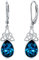 VONALA Keltische Ohrringe 925 Sterling Silber Keltischer Knoten Kristall Tropfen Hängend Ohrringe chmuck Geschenk für Damen Frauen (Saphir)