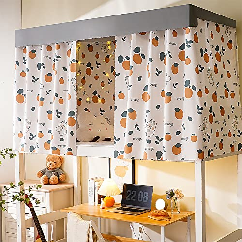 FakeFace 1pcs 1.15m(H) Bettvorhang Vorhang Hochbett Schlafzelt Staubdicht Bett Zelt Vorhang Kinderbett Etagenbett Schlaf Privatsphäre Vorhänge für Studentenwohnheim Kinderzimmer,Häschen-Muster