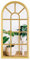NAFGQIY Wandspiegel Gold Vintage Wölb Mit Rahmen - Französischer Fensteroptik Für Flur, Schlafzimmer, Wohnzimmer - Leicht Und Robust