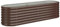 vidaXL Garden Raised Bed Powder-Coated Steel Oval Planter 152x40x36 cm Brown for Outdoor, Patio, Balcony Planting - Weather-Resistant