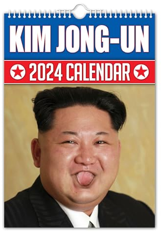 The Calendar King Kim Jong-Un Wandkalender 2024 (regulär, A4 (210 x 297 mm), Blue, (CAL_ANG_06_FBA)