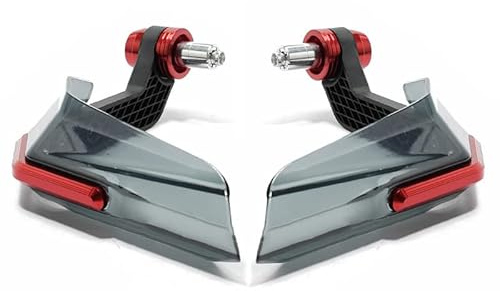Jadeshay Motorrad-Handschützer, Hochfeste Aluminiumlegierung, Universeller Lenker-Windabweiser Für Motorrad, Dirt Pit Bike (Rot)