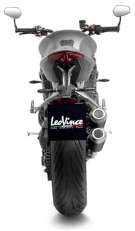 LeoVince 2x SLIP-ON Edelstahl SBK LV-10 Schwarz TRIUMPH SPEED TRIPLE 1200 RR/RS