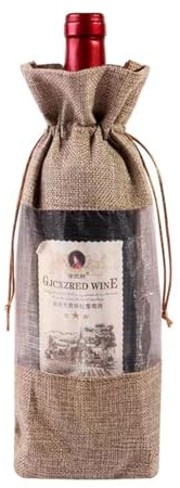YunZCHENSH Drawstring Organza Wine Bottle Bag Wine Carrier Bags Champagne Gift Bag Wine Bottles Apron Cover for Christmas Wedding Travel Birthday Holiday Party