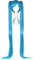 Kraja Miku Hatsune Cosplay Perücke für Fans Halloween Party Hellblau (Miku Hatsune)