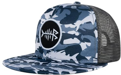 Bassdash Casquette de Camionneur à Bord Plat réglable Snapback Chapeau Maille Dos pour Hommes Femmes pêche Chasse