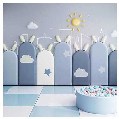 Tête de lit rembourrée auto-adhésive, autocollants muraux souples imperméables en PU, panneaux muraux rembourrés 3D à décoller et à coller, têtes de lit de chambre d'enfant for la décoration murale (