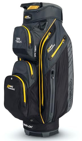 POWAKADDY DRI-TECH GOLF CART TROLLEY BAG – BLACK/YELLOW