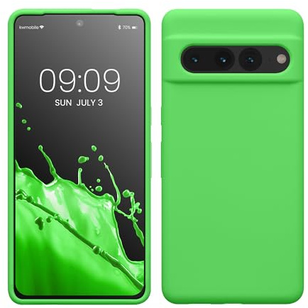 kwmobile Handyhülle für Google Pixel 7 Pro Hülle, für Pixel 7 Pro Case - Hülle Silikon - kabelloses Laden - Limettengrün